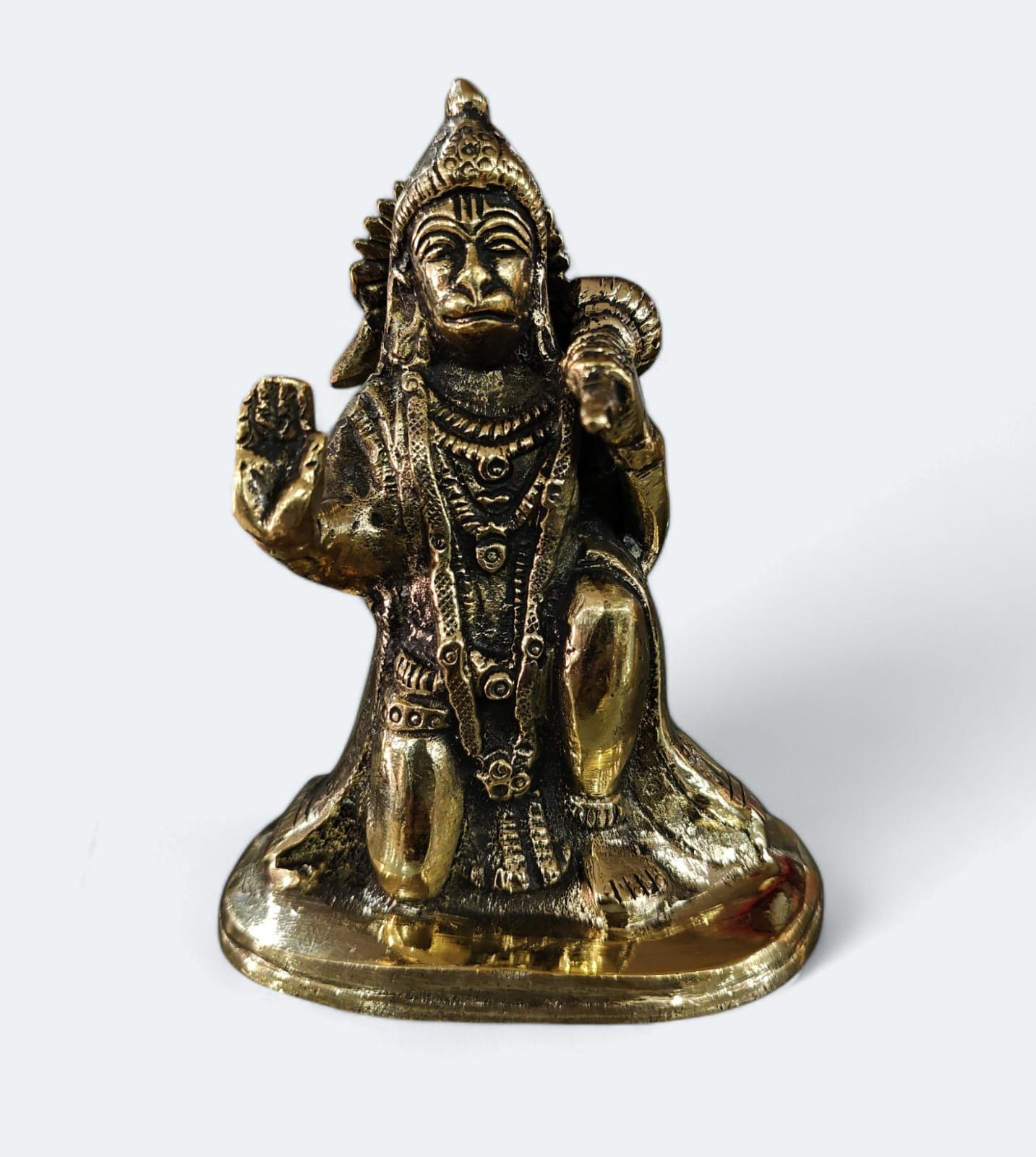 Brass Blessing Hanuman Idol Height 11 Cm