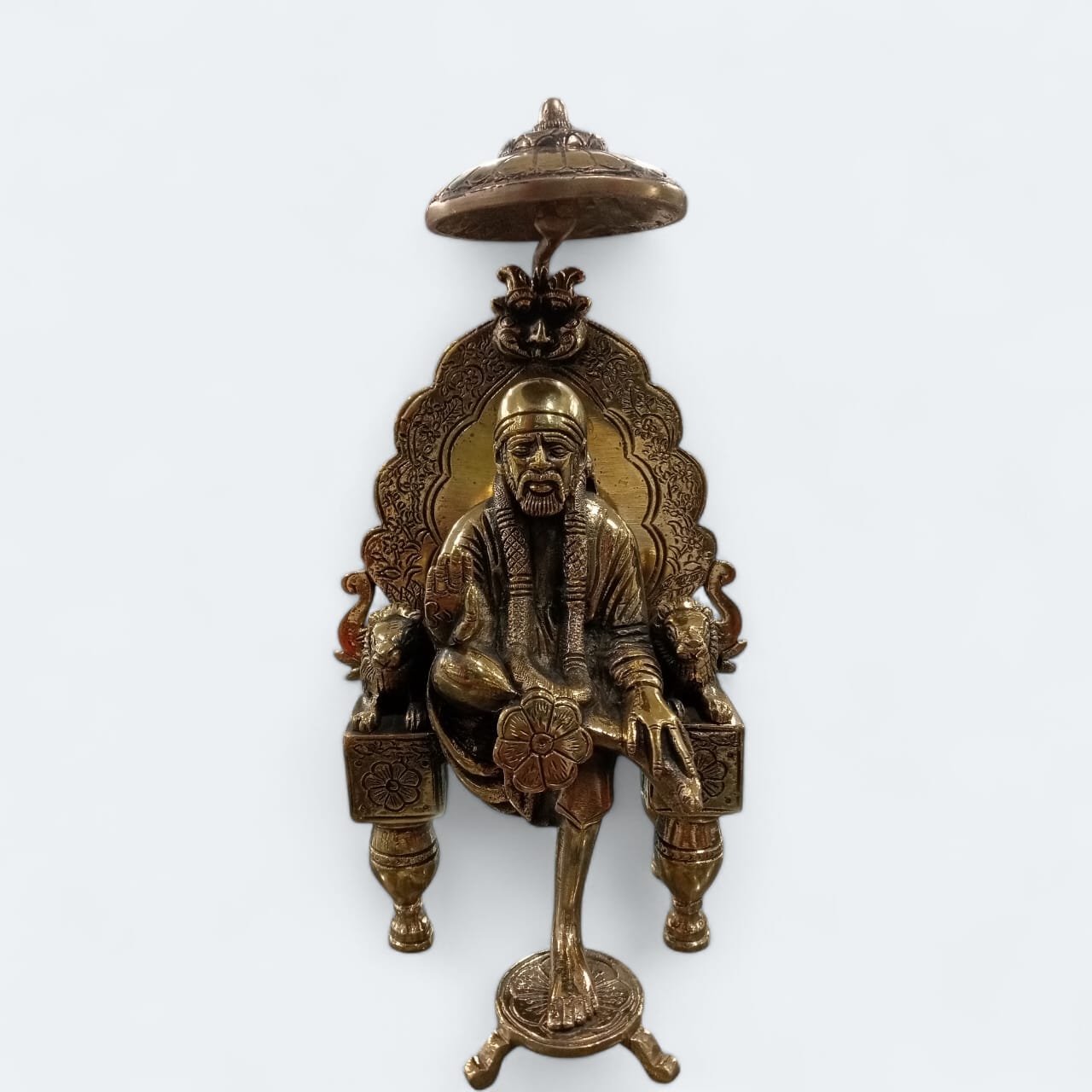 Brass Sai Baba Statue | Brass Shirdi Sai Baba Idol Height 24 Cm