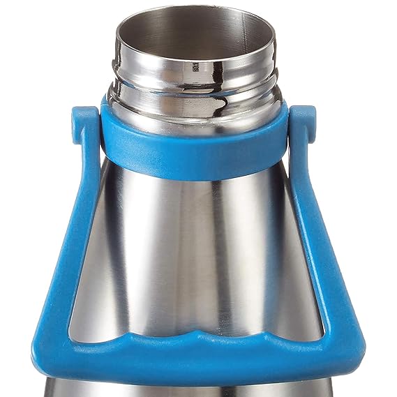 Milton Duo DLX 2200 Thermosteel Water Bottles 24 Hours Hot and Cold, Easy to Carry, Easy Grip, Rust Proof, Tea, Coffee, Office, Travel Bottle, Silver