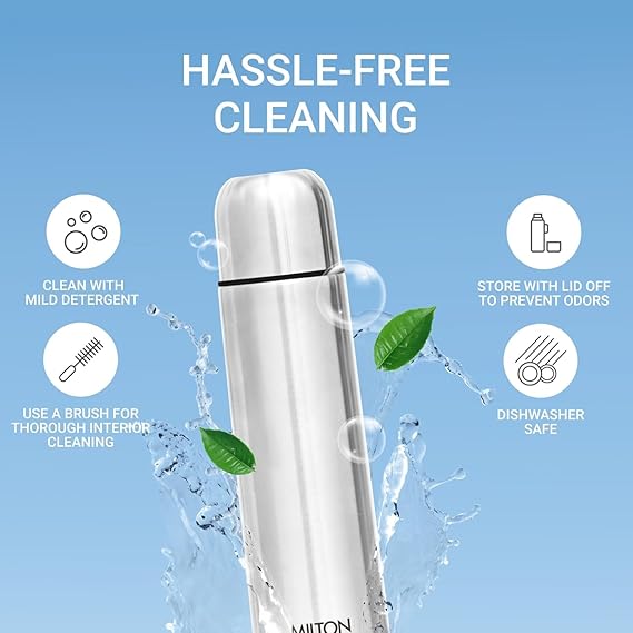 Milton Thermosteel Flip Lid Flask, 1000 ml , Silver 