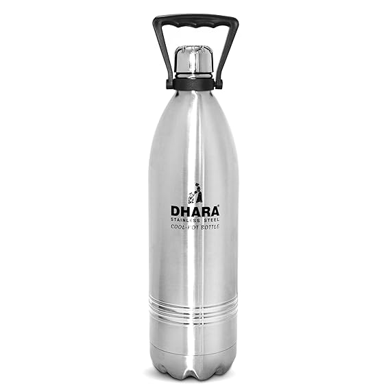 Dhara Stainless Steel 24 Plus Double Wall Thermosteel Flask Water Bottle with Handle 