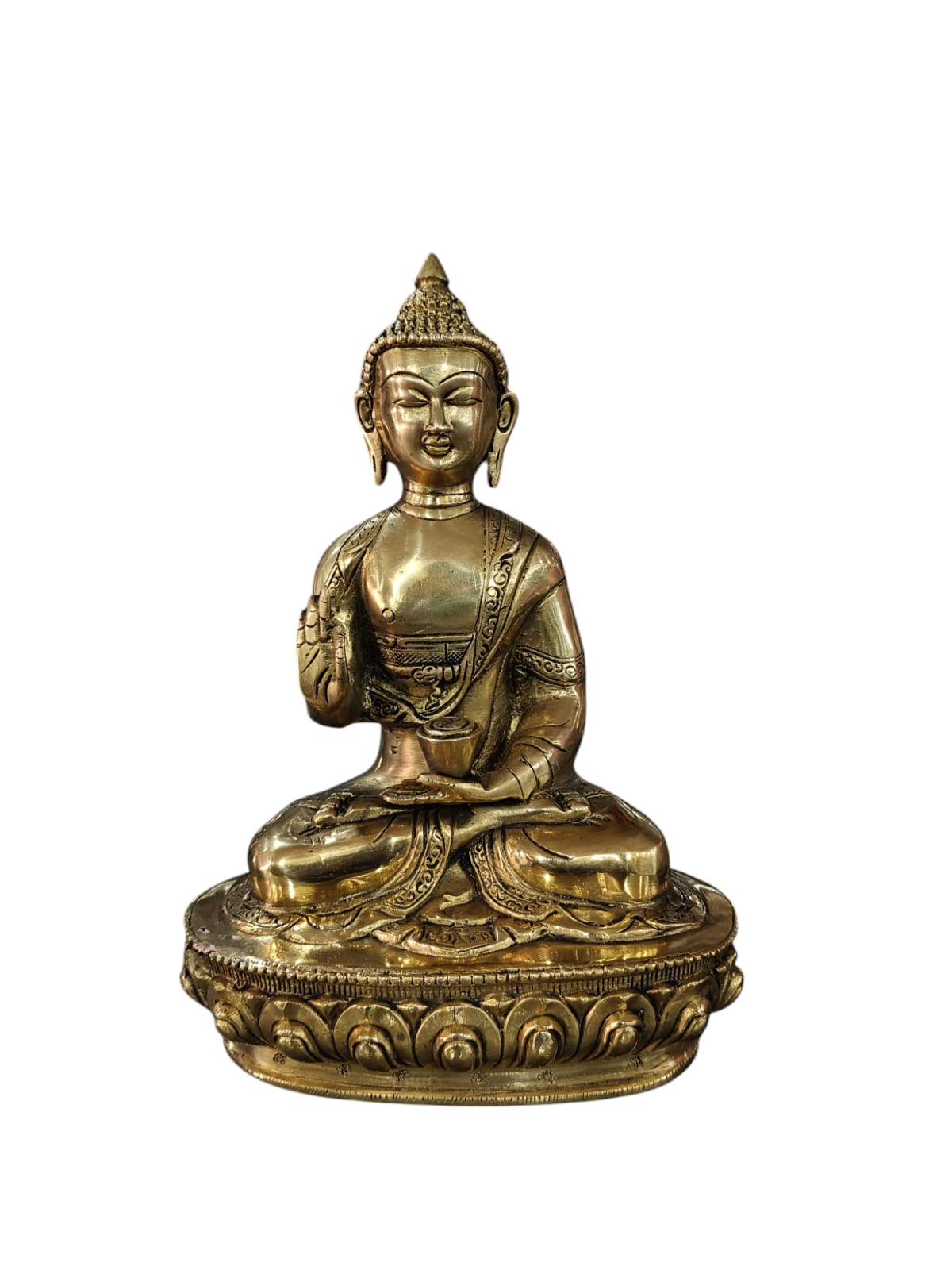 Brass Buddha Idol Gautam Buddha Statue Height 25 Cm