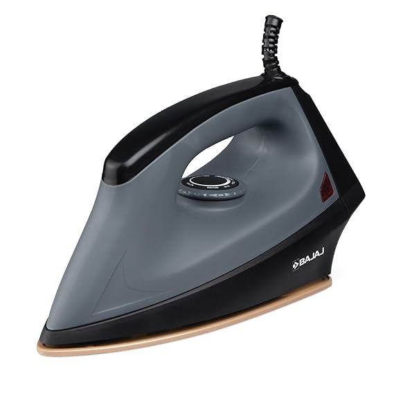 Bajaj Plastic Herculo 1100 Watts Dry Iron, Black&Grey, (440315)