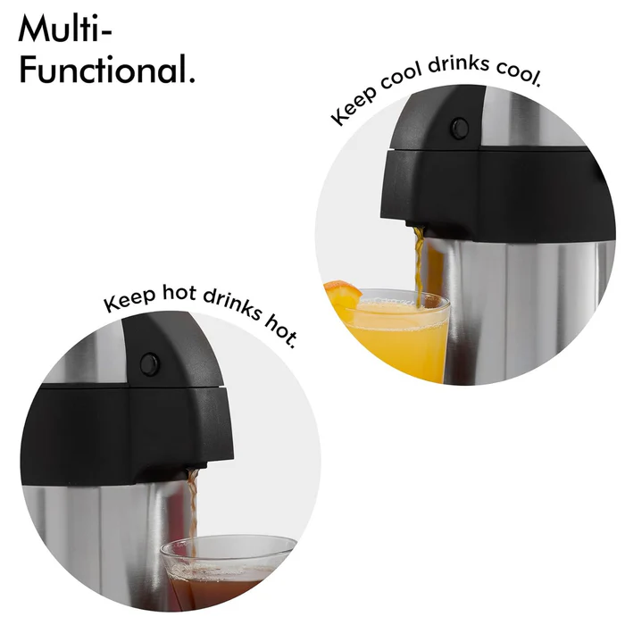 Orange SS Vacuum Beverage Dispenser