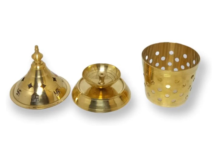  Akhand Jyoti Diya with Brass Cylindrical Shaped