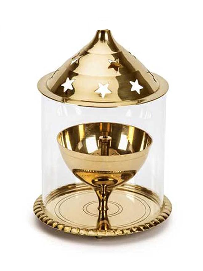 Brass Golden Akhand Diya – Elegant Traditional Oil Lamp, Durable Brass Construction Golden