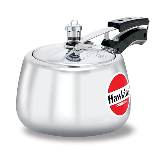 Hawkins Aluminium Contura Pressure Cooker, Handi Inner Lid Cooker, Silver