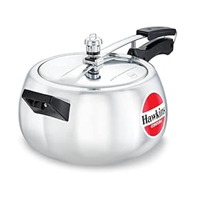Hawkins Aluminium Contura Pressure Cooker, Handi Inner Lid Cooker, Silver