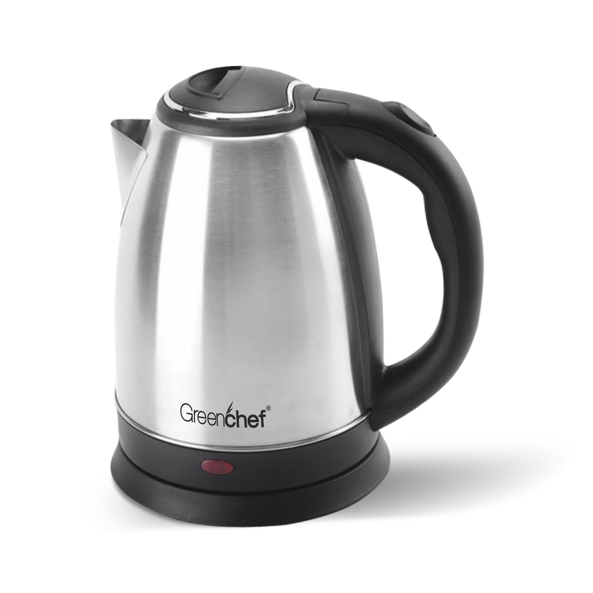 GREENCHEF Automatic Stainless Steel Electric Kettle (Silver Black,1.5L),1500 Watt
