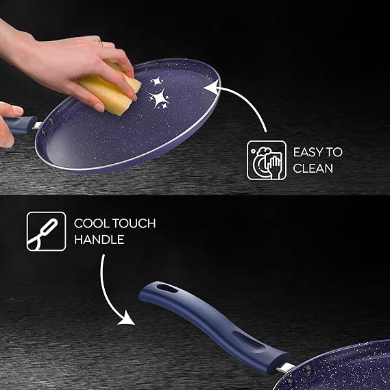 Prestige Ceraglide Ceramic Coating Non- Stick Aluminium Cookware Omni Tava 25 cm