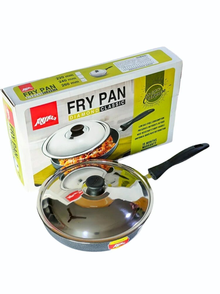 Anjali Stainless Steel Fry Pans, For Hotel/Restaurant