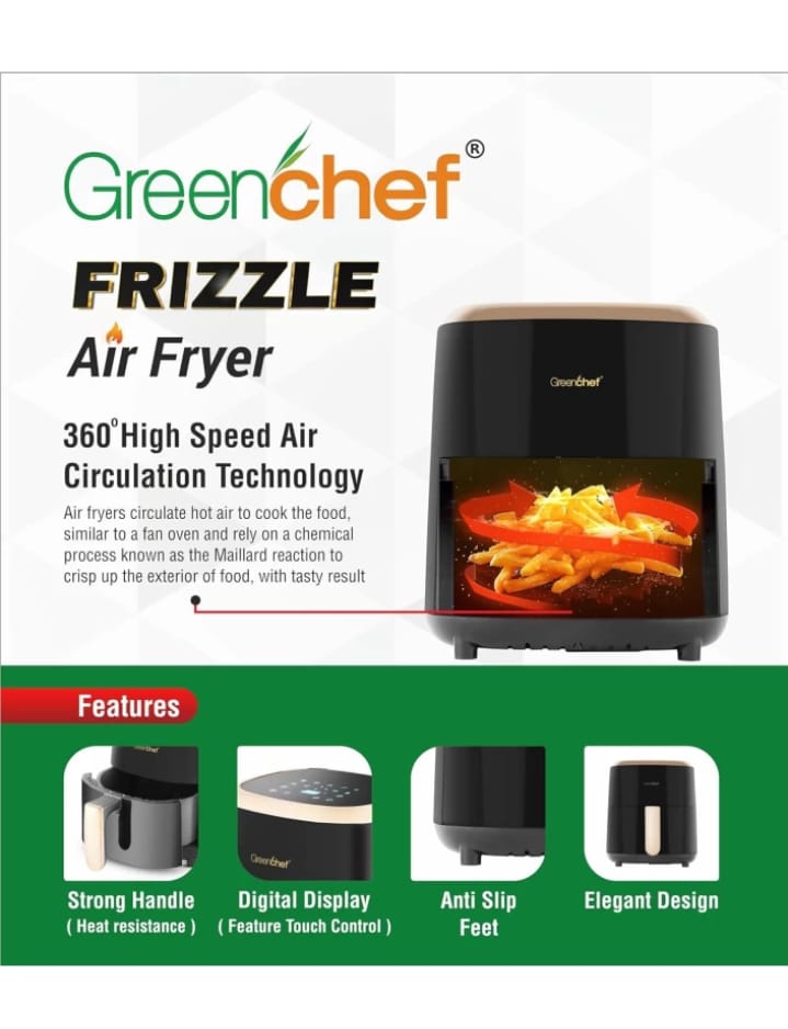 Greenchef Frizzle one touch cooking 8 in 1 multi functions Air Fryer  (4.2 L) 1200 Watt