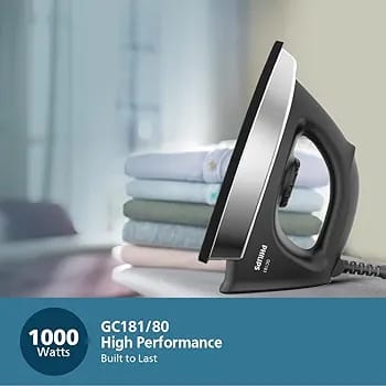 Philips GC181 Heavy Weight 1000-Watt Dry Iron (Black)