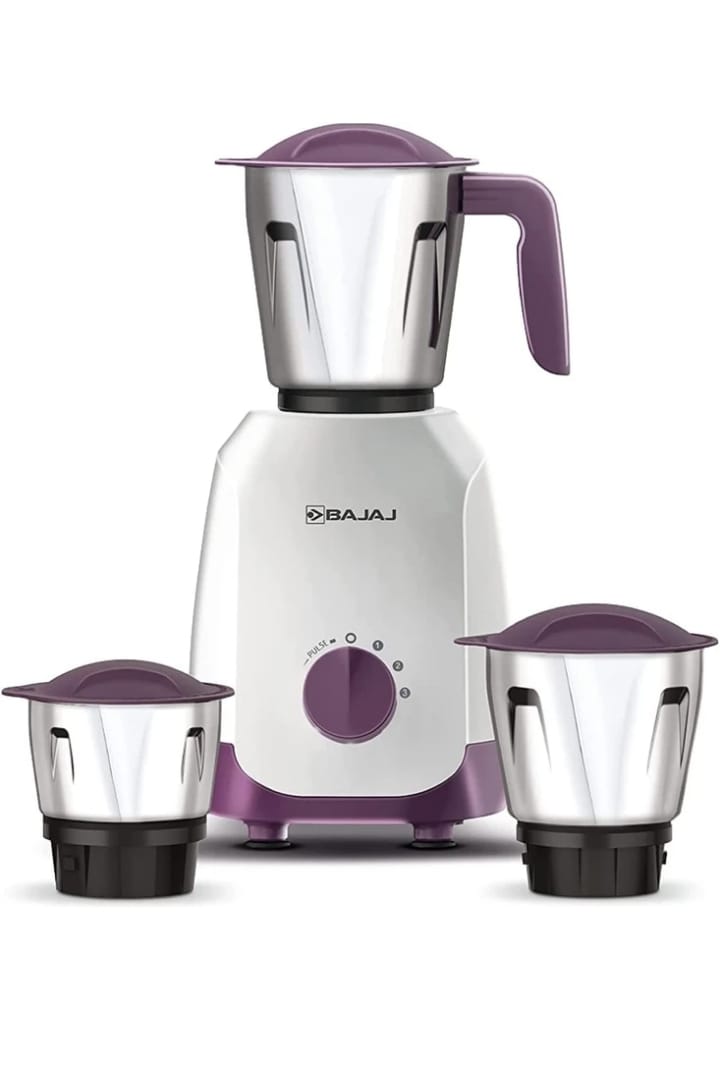 BAJAJ NINJA SERIES ELEGANCE 500 W Mixer Grinder  (NINJA SERIES ELEGANCE | 3 Jars | White beagni)