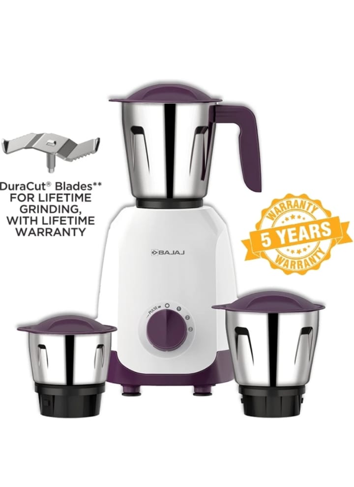 BAJAJ NINJA SERIES ELEGANCE 500 W Mixer Grinder  (NINJA SERIES ELEGANCE | 3 Jars | White beagni)