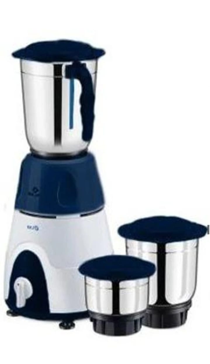 BAJAJ GX3 DLX 500 Watts 3 Jar GX 500 Mixer Grinder (3 Jars, Dark Blue)