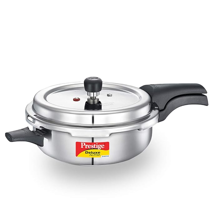 Prestige Svachh Deluxe Alpha Senior Pressure Pan stainless steel | Outer lid