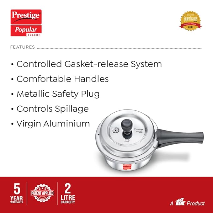Prestige by TTK Popular Svachh Outer Lid Pressure Cooker  (Aluminium)