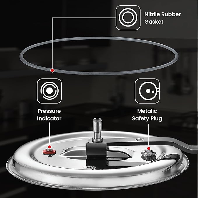 Prestige Tri-Ply Svachh Inner Lid Pressure Cooker | Gas and Induction Compatible