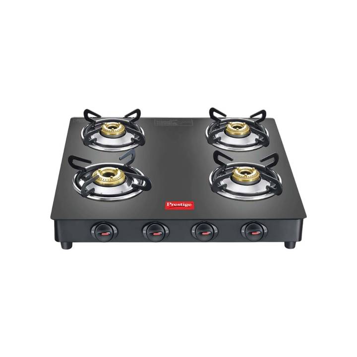 Prestige 4 Burner Magic Plus Manual Ignition Gas Stove (Black) GTMP 04 SQ (40510)
