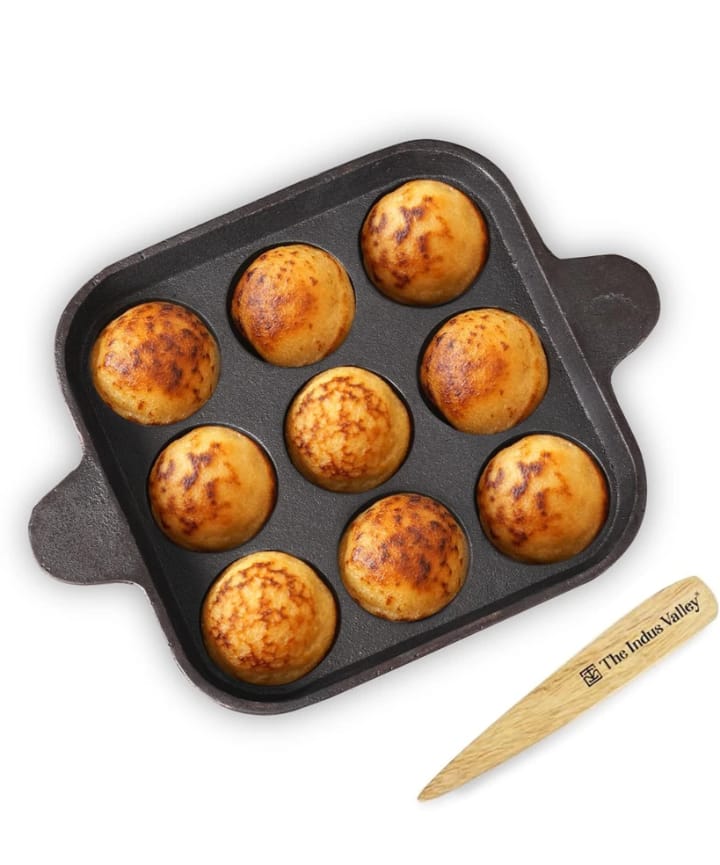 Cook Beat Cast iron Square Appam Pan