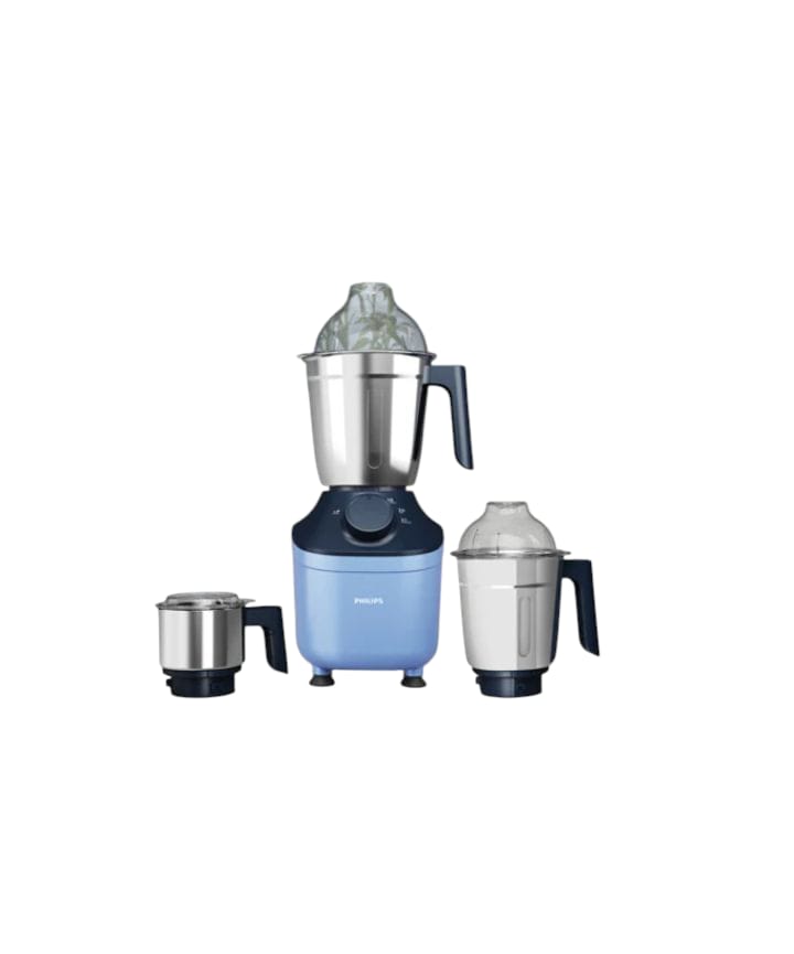 PHILIPS Mixer Grinder 800 W Mixer Grinder  (HL7773 | 3 Jars | SKY BLUE, Navy Blue)