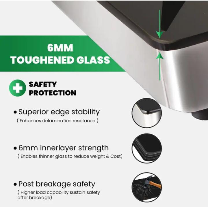 Greenchef crystal plus glass manual gas stove 3 burner