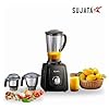 Sujata MG 01 The New Generation Mixer Grinder (3 Jars) ABS, Black, 1000 Watts