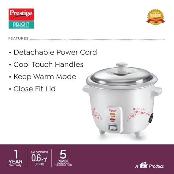 Prestige Delight PRWO 1.5 L Electric Rice Cooker