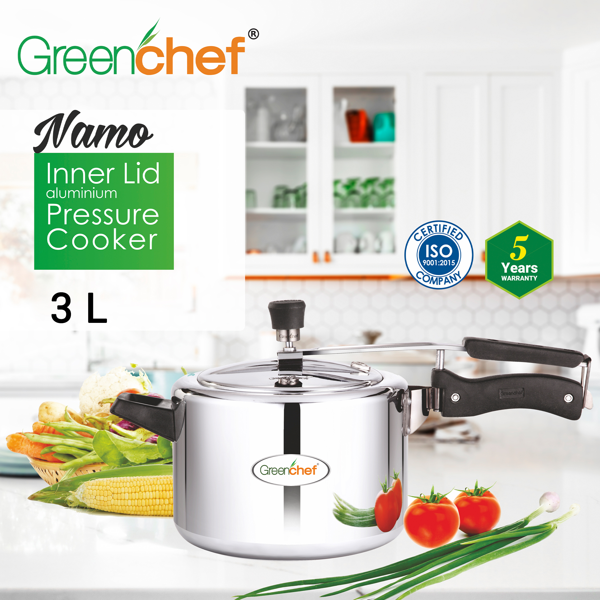 Greenchef Induction Base innerlid Cooker 3ltr