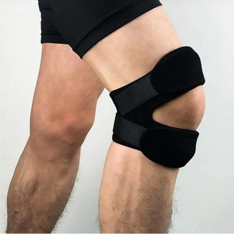 Genouillère de maintien réglable à double sangle