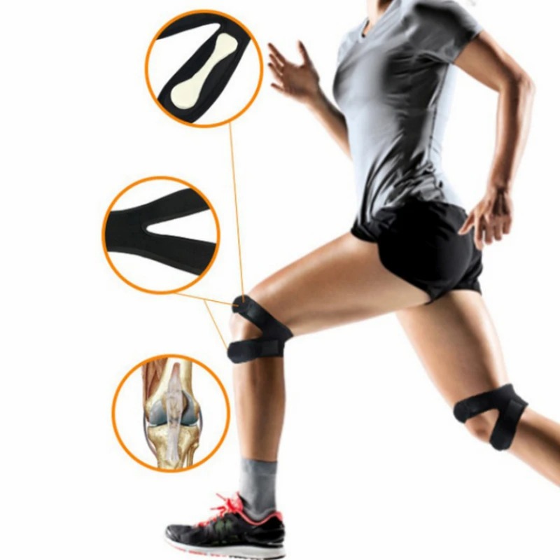 Genouillère de maintien réglable à double sangle