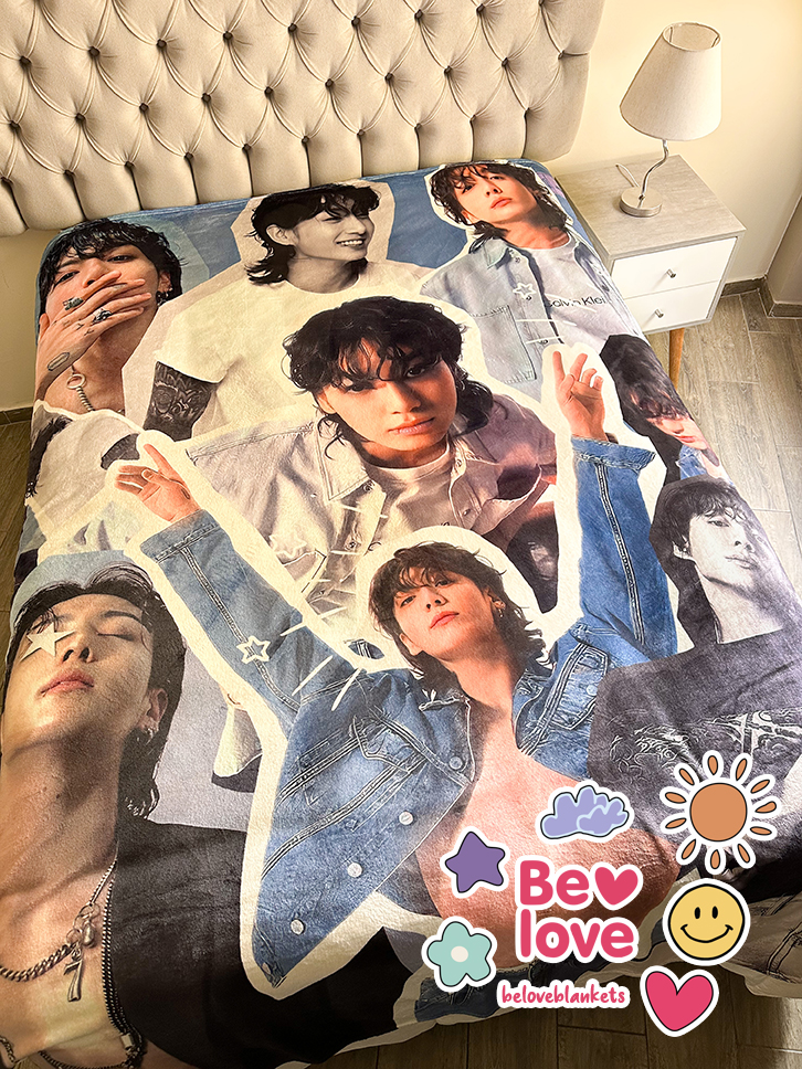 JK Aesthetic Collage Blanket