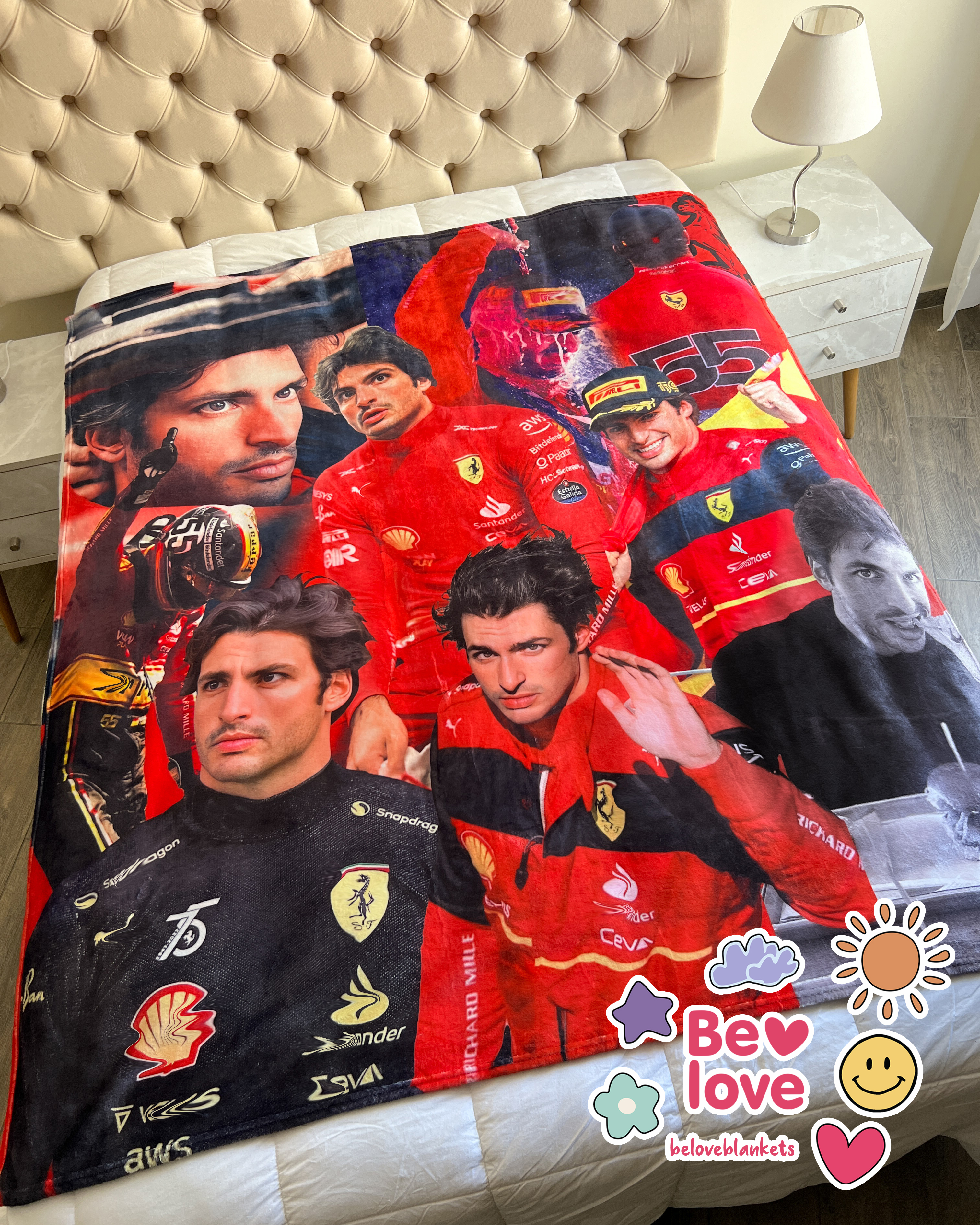 Carlos Sainz Super Collage Blanket