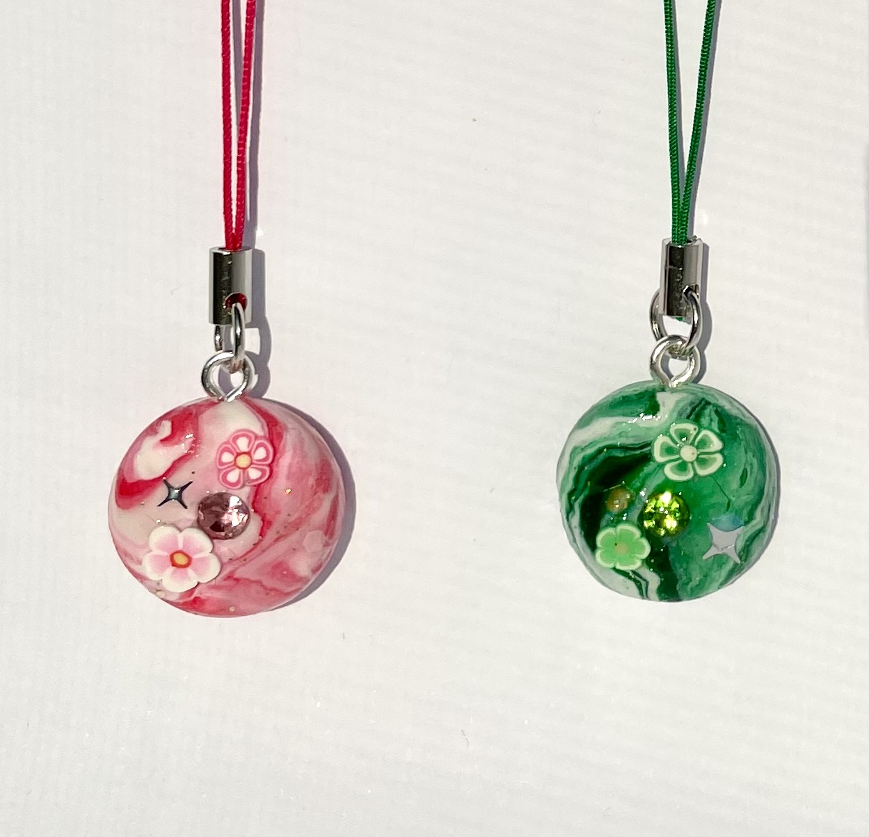 Marble 1 Tier Clay Keychain