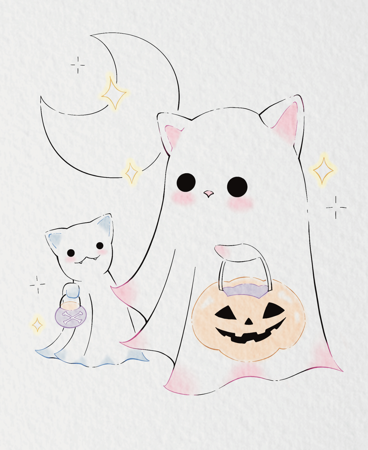 Ghost Cat Art Print