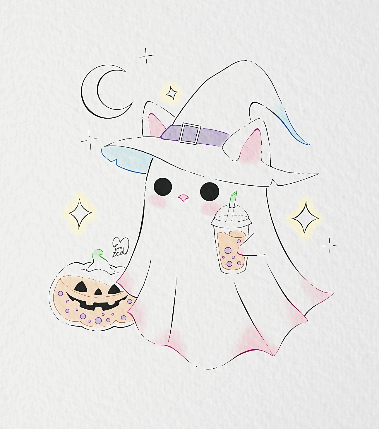 Ghost Cat Art Print