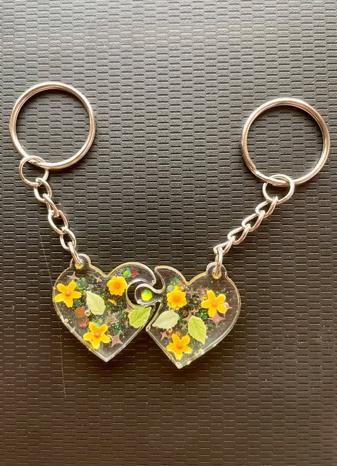 2pc Heart Pair Keychain