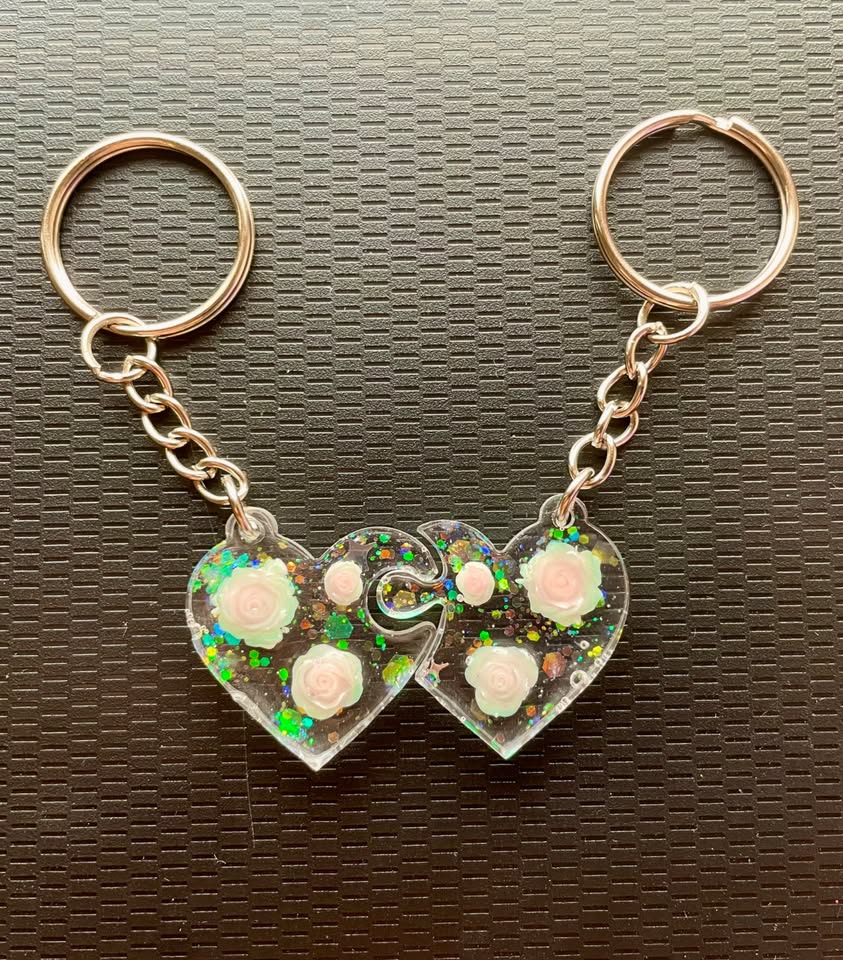 2pc Heart Pair Keychain