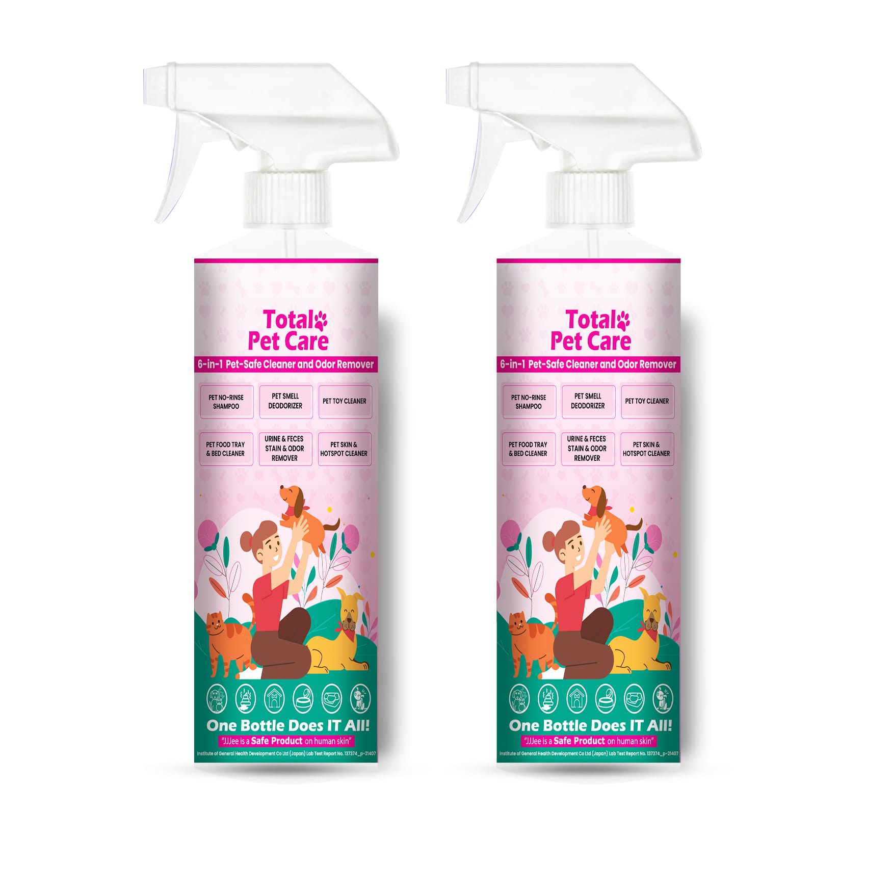 Total Pet Care 6-in-1 No Rinse Pet Cleaner 16 oz (2 pack)