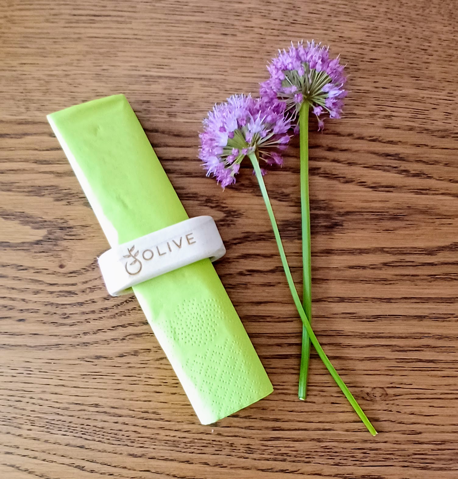 Set de porte-serviettes ovaux personnalisés