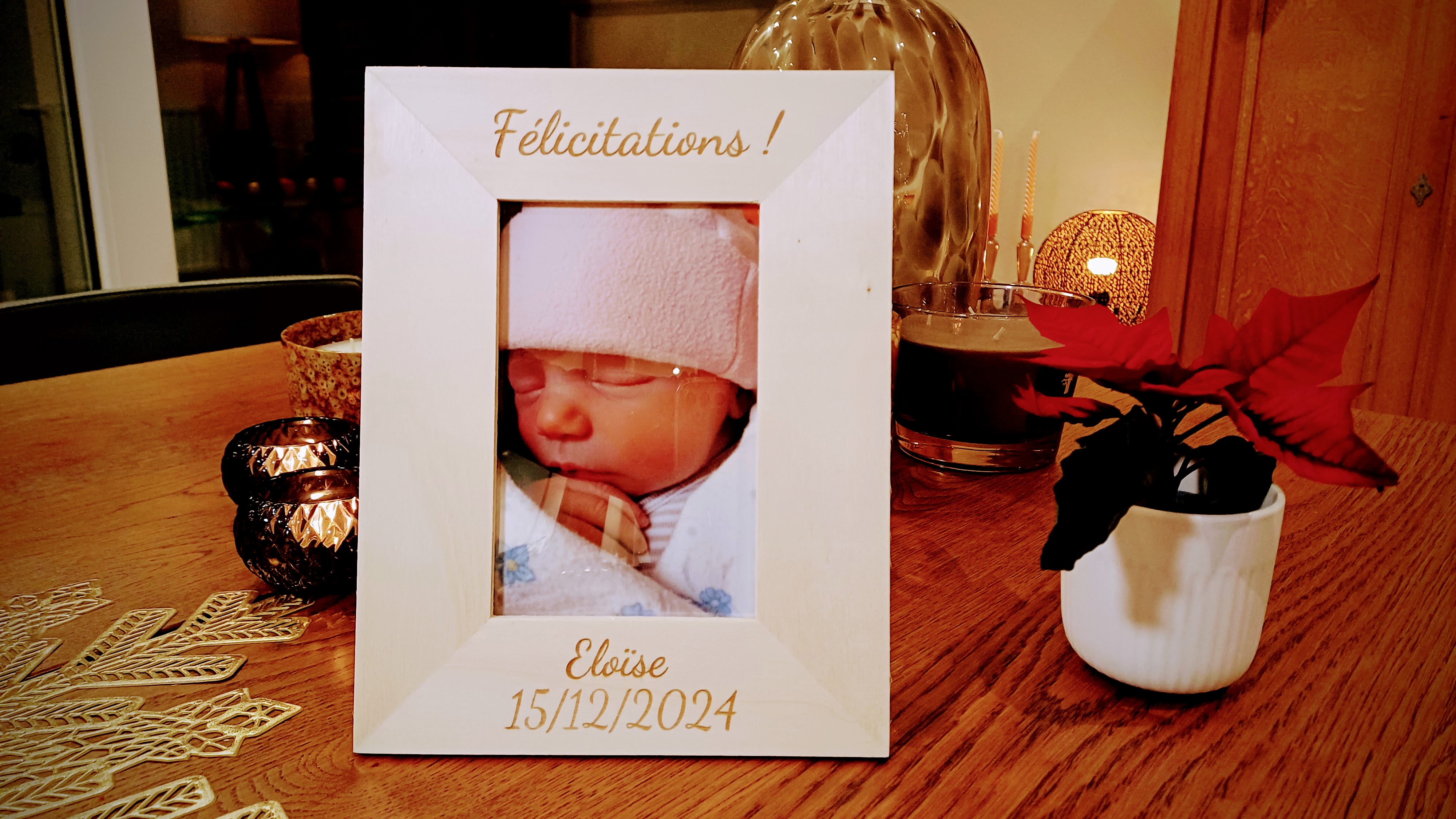 Cadre photo en bois 10 x 15 centimètres