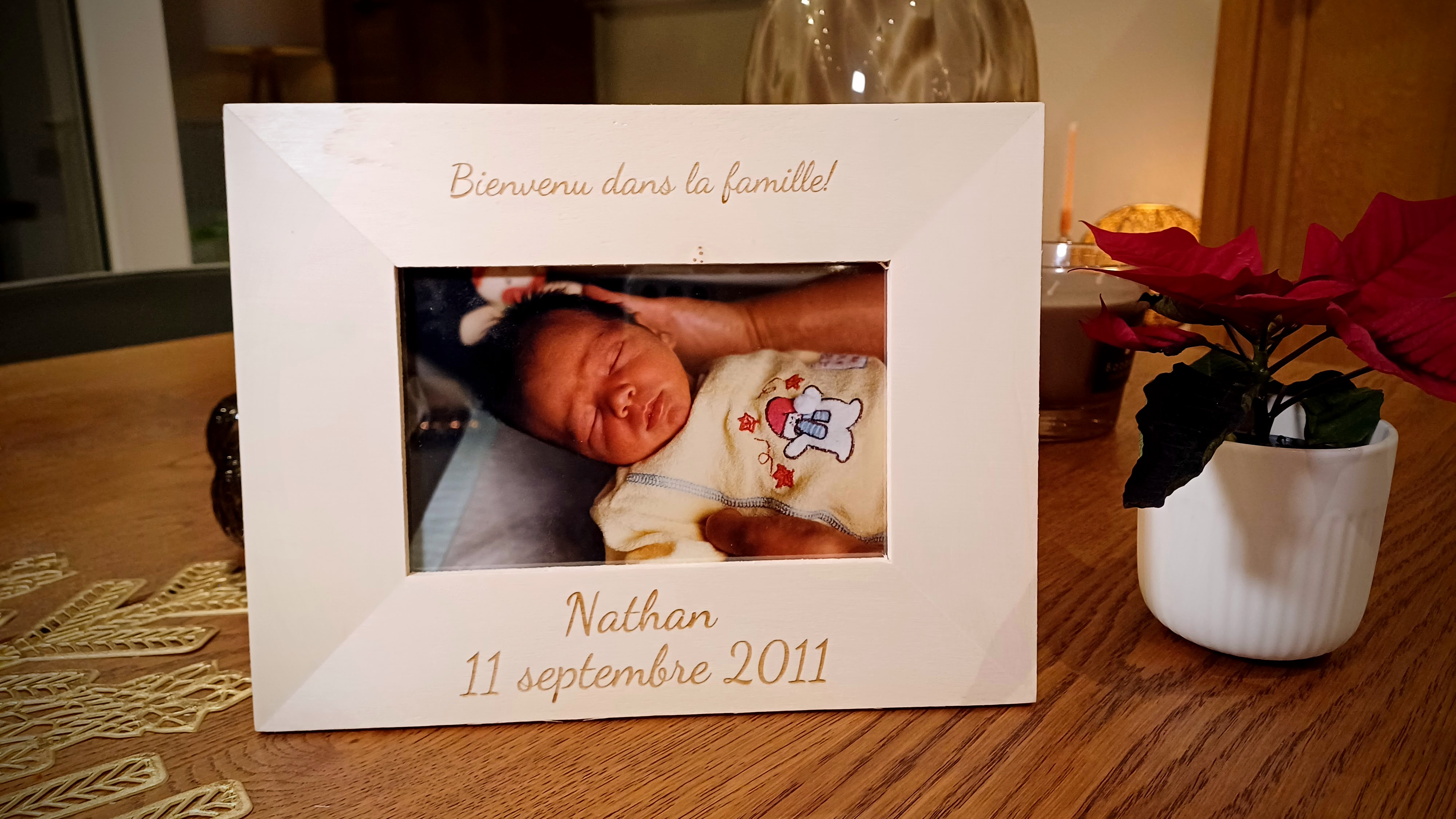 Cadre photo en bois 10 x 15 centimètres