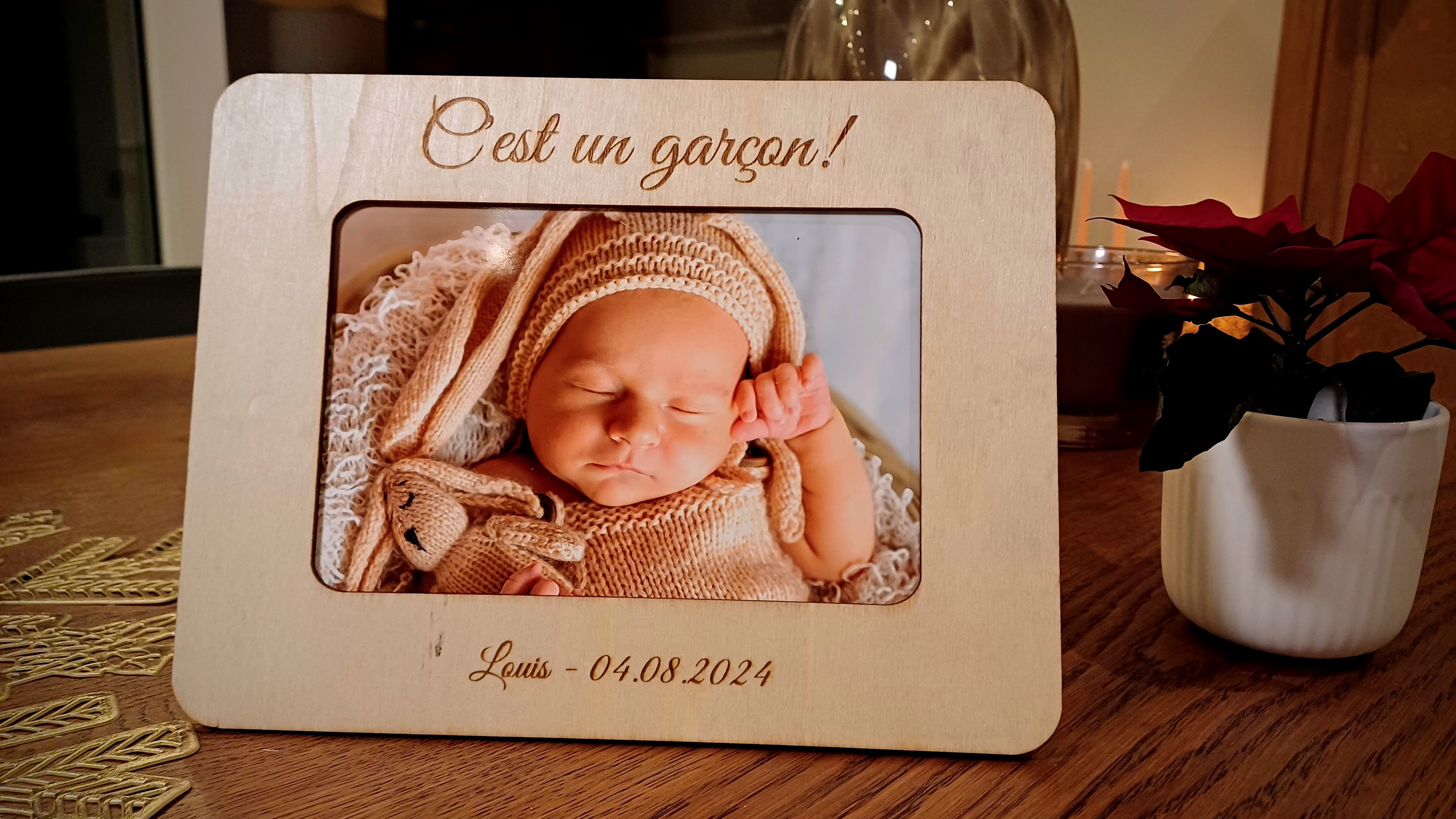 Cadre photo en bois 13 x 18 centimètres