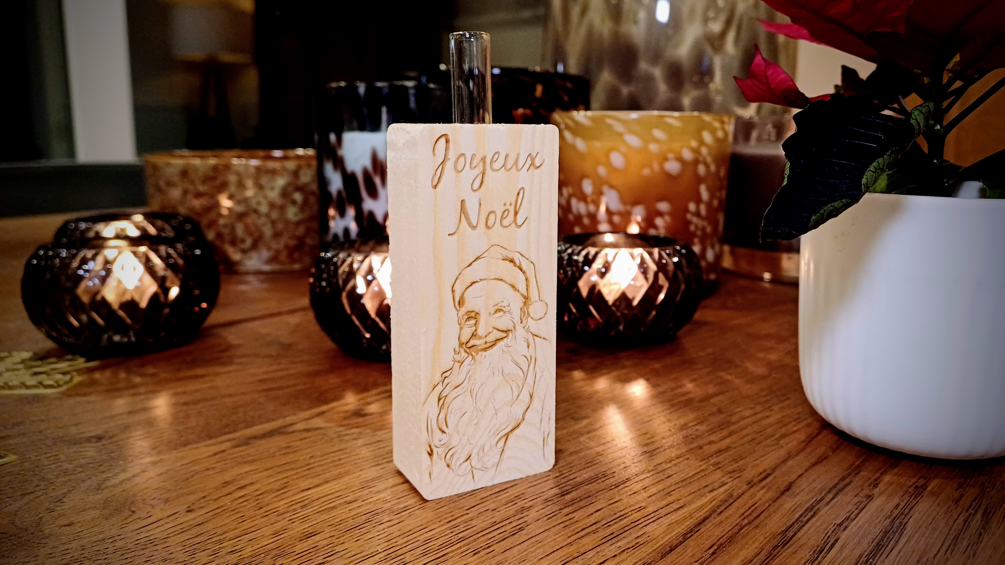 Soliflore rectangulaire en bois personnalisable 