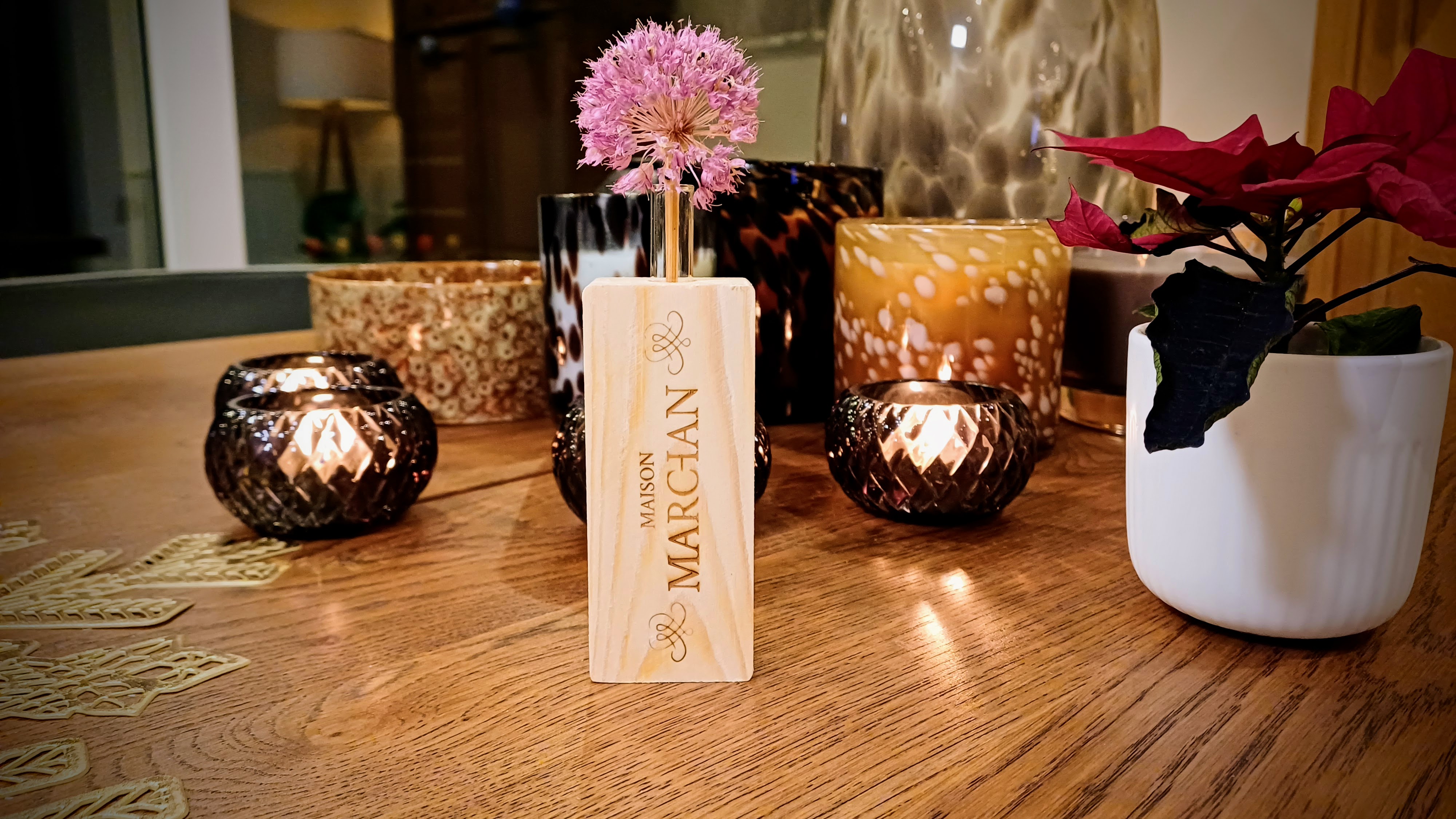 Soliflore rectangulaire en bois personnalisable 