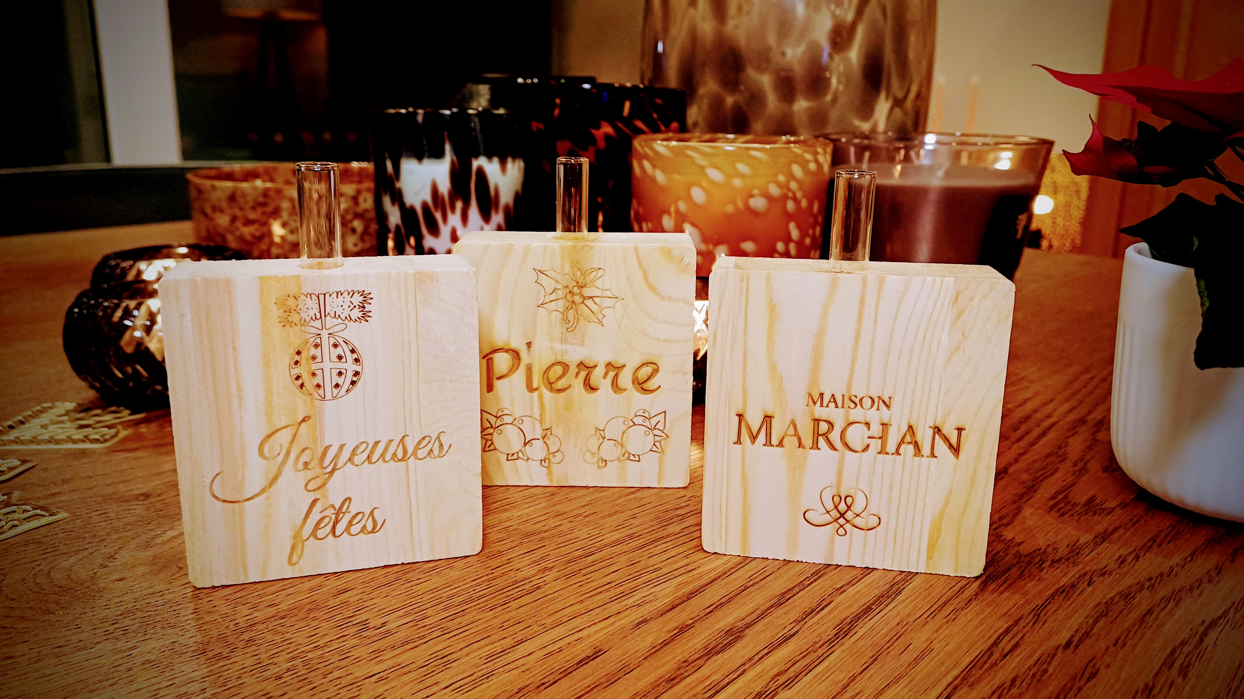 Soliflore carré en bois personnalisable 