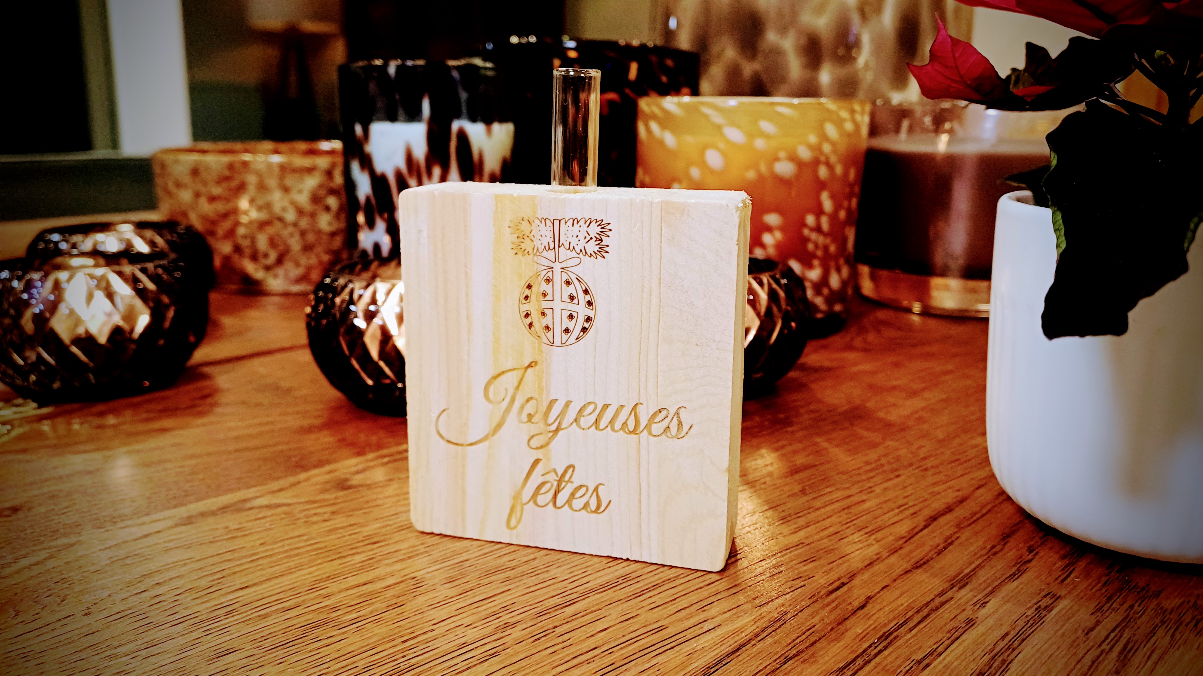 Soliflore carré en bois personnalisable 