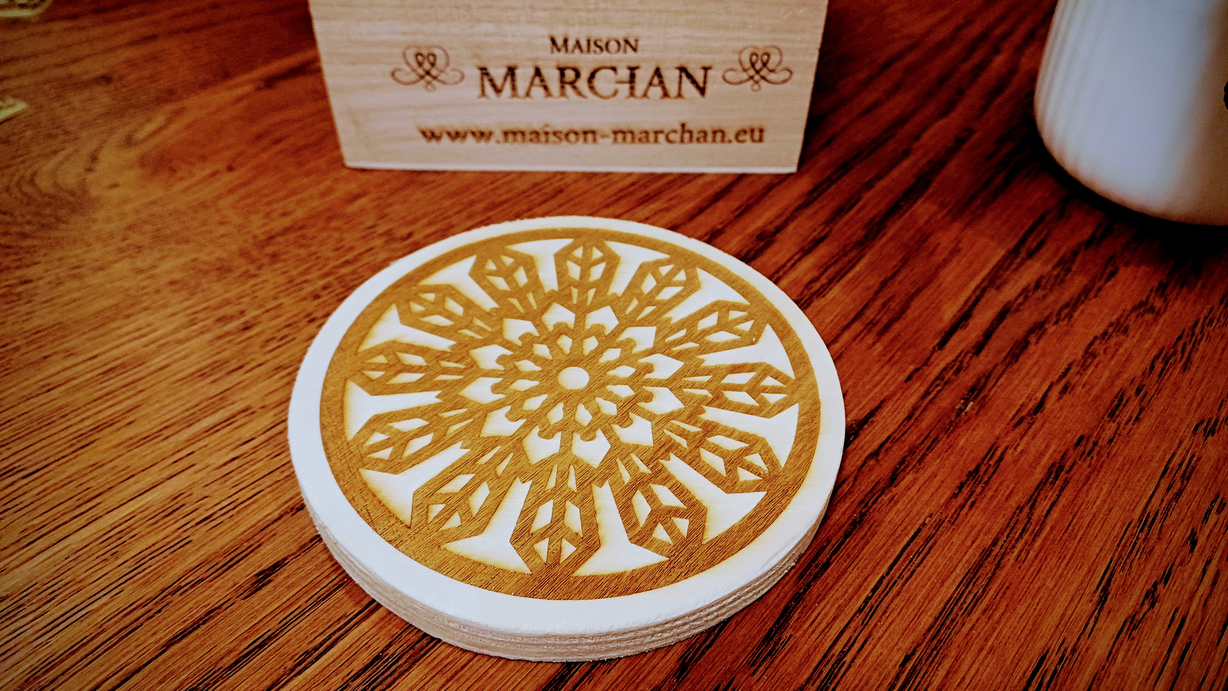 Sous-verres ronds en bois