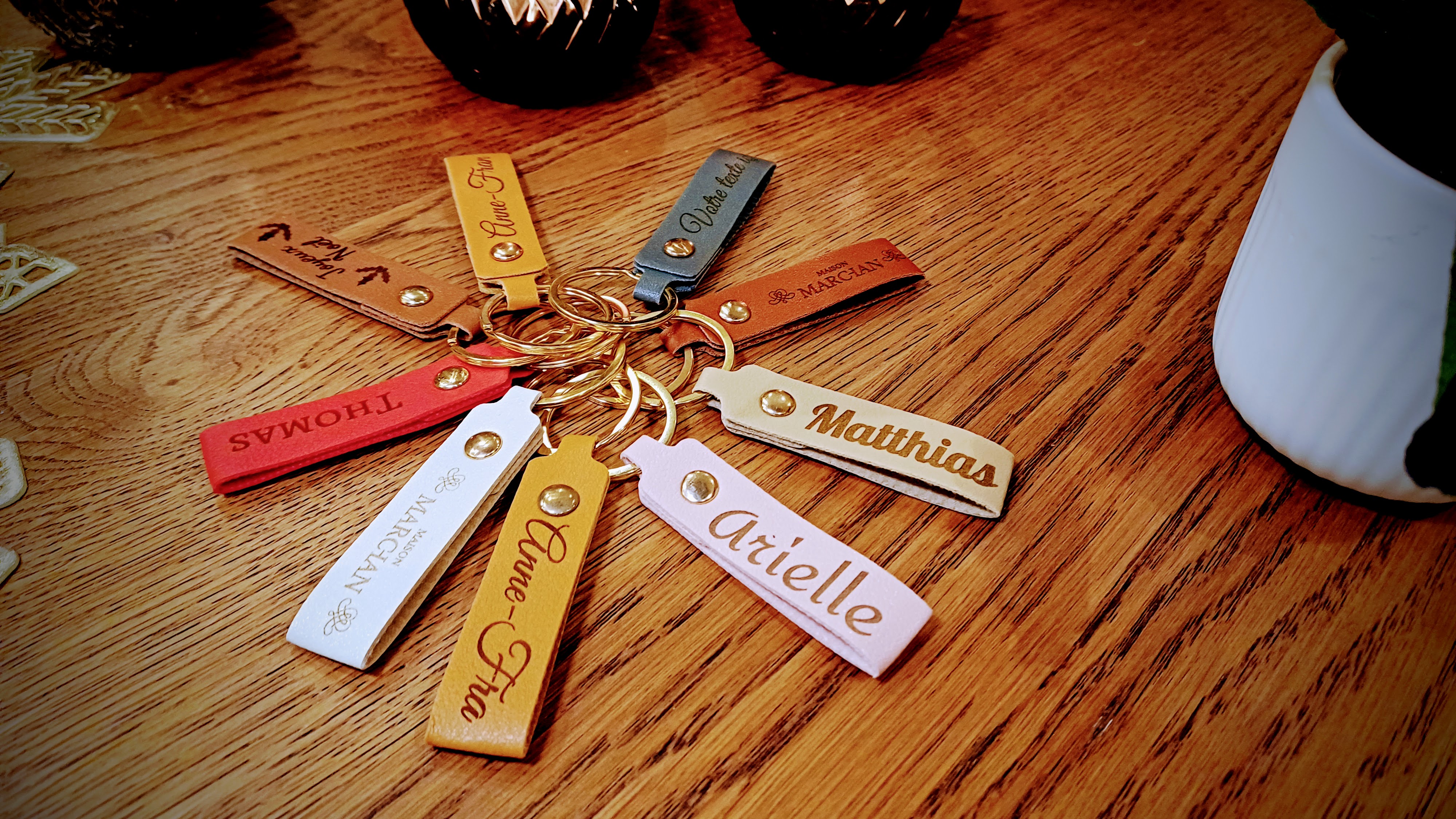 Porte-clés personnalisable en cuir